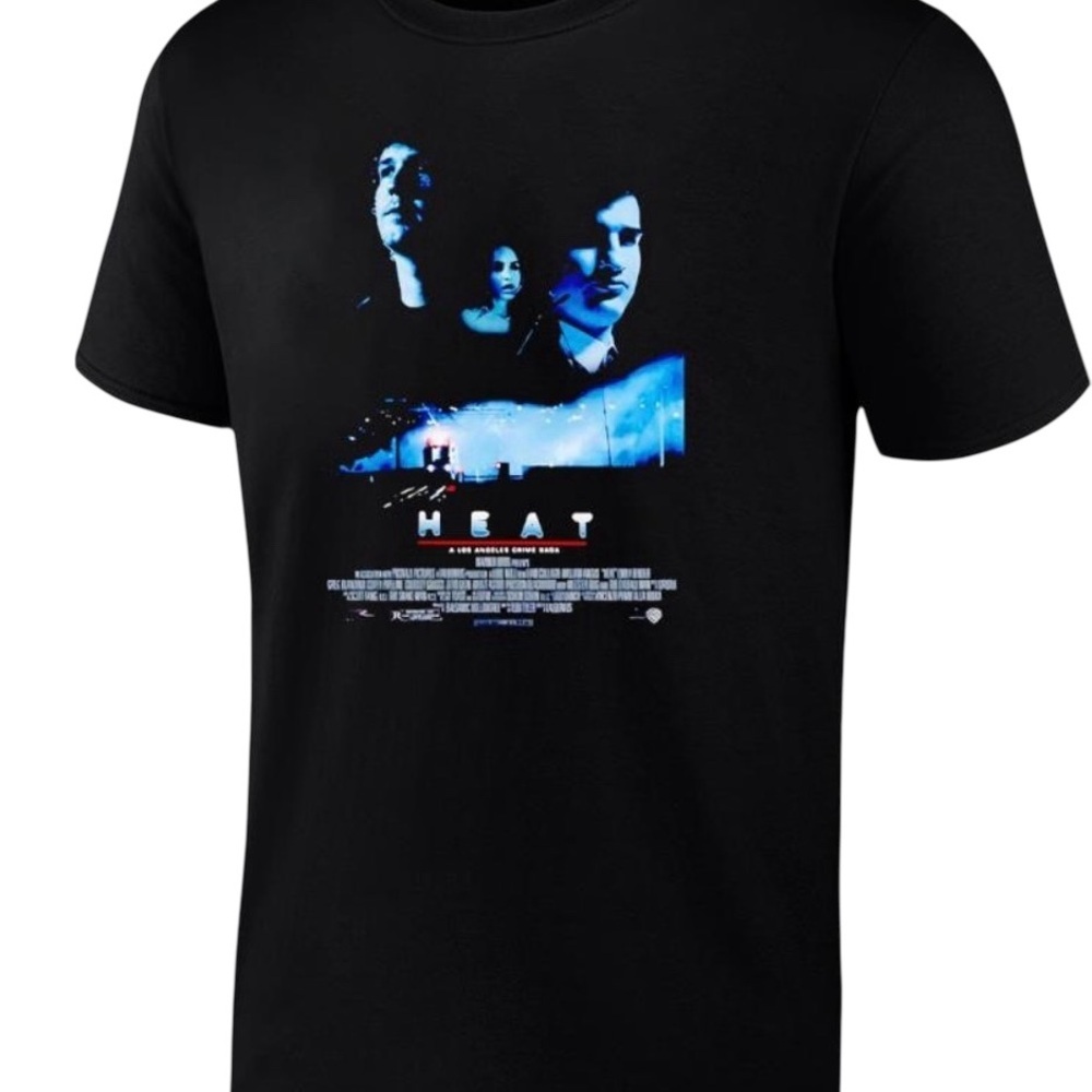 Mens Robert De Niro and Al Pacino and Val Kilmer Heat movie Los Angeles Shirt L